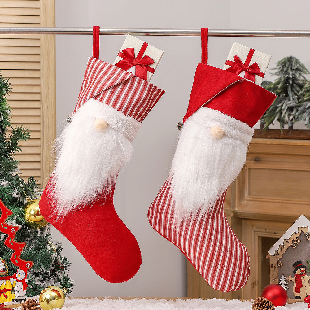 Christmas Dwarf Stocking – Whimsical Santa Mantel Decor