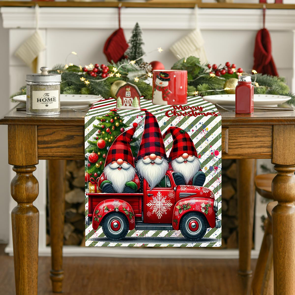 Christmas Table Flag for a Festive Holiday Tablescape