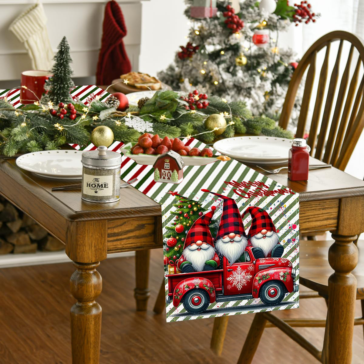 Christmas Table Flag for a Festive Holiday Tablescape
