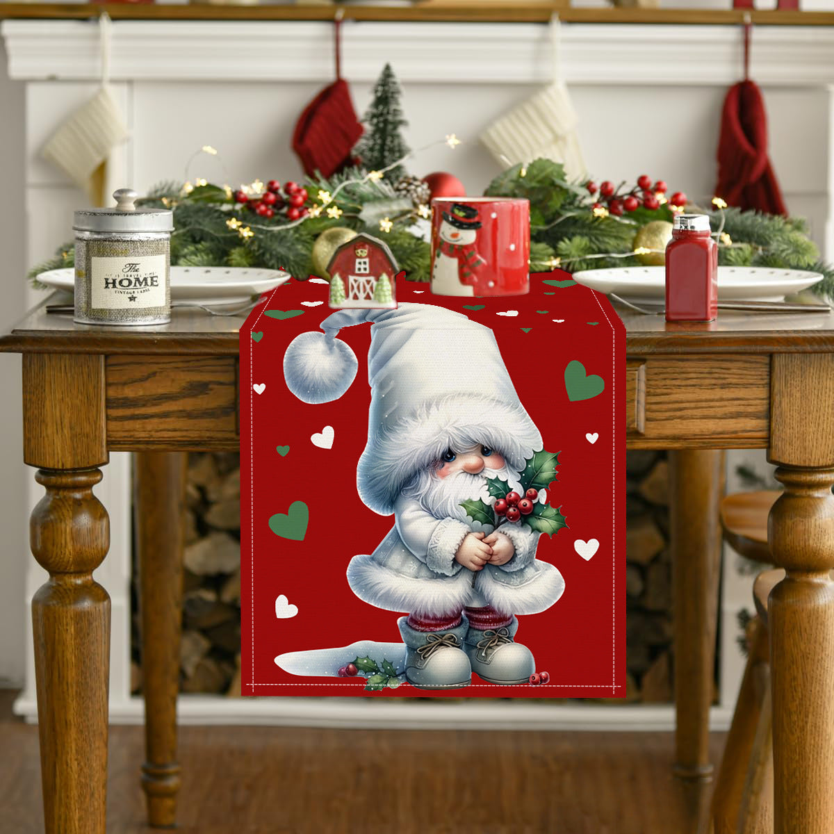 Christmas Dwarf Table Flag Festive Holiday Decoration