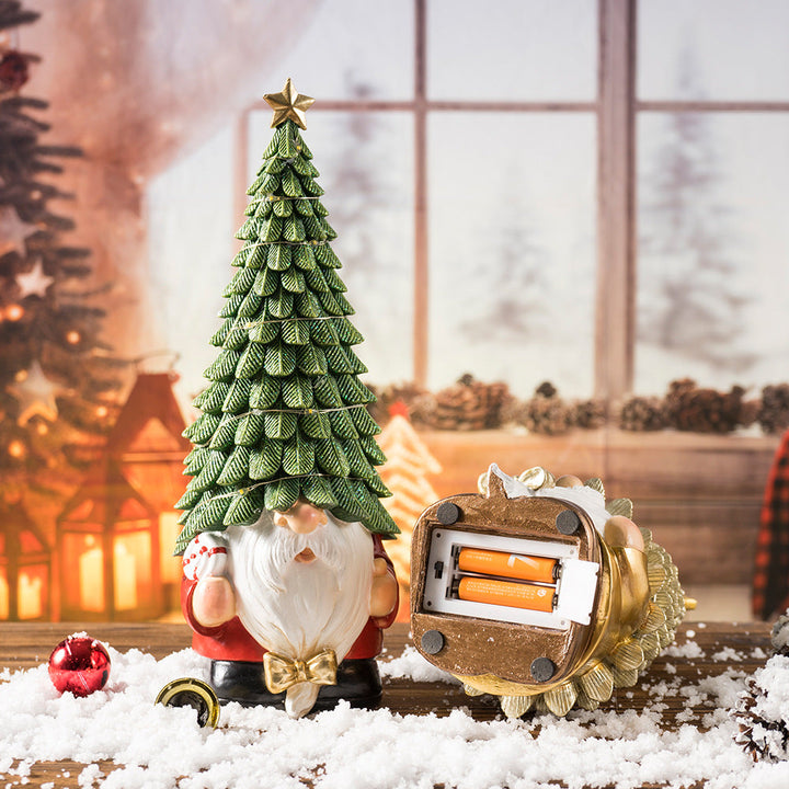 Christmas Gnome Decorations with Warm Glowing Lights