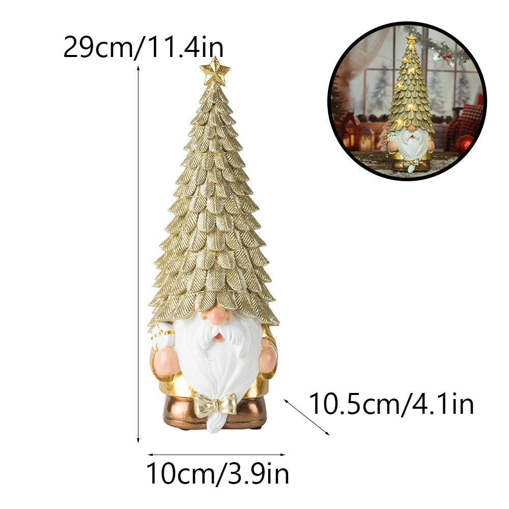 Christmas Gnome Decorations with Warm Glowing Lights
