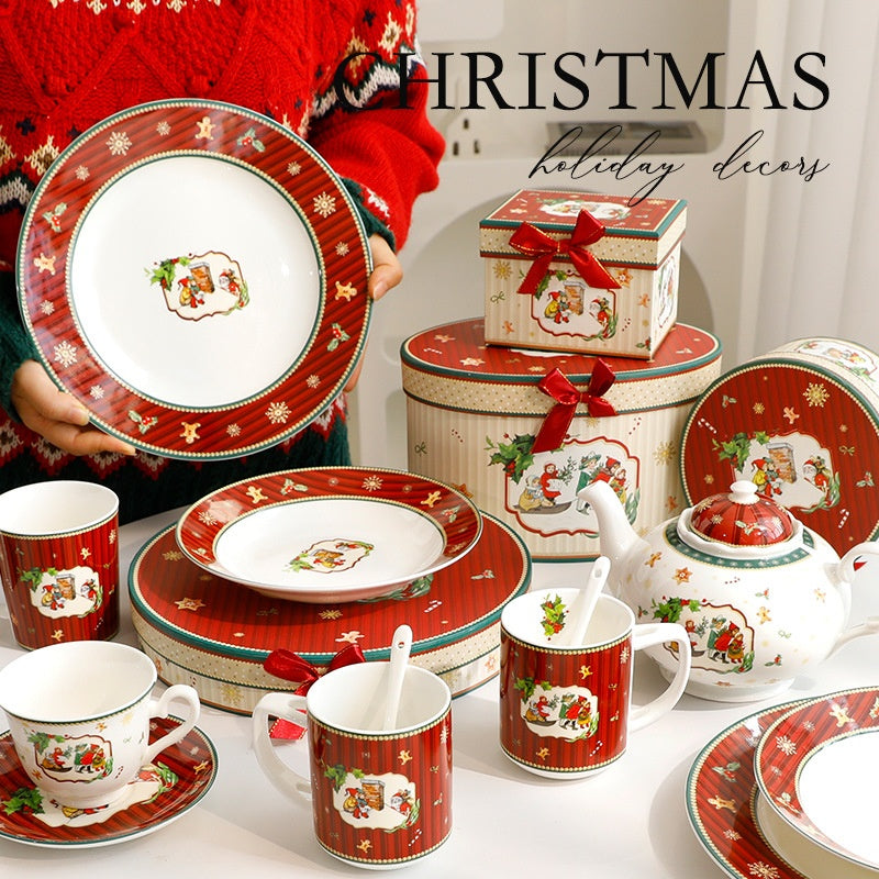 Christmas Ceramic Tableware Set for Elegant Hosting