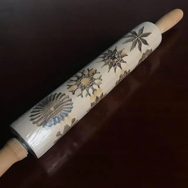 Christmas Embossing Rolling Pin for Cookies and Fondant