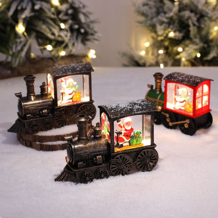 Vintage Christmas Locomotive LED Warm Light Decoration
