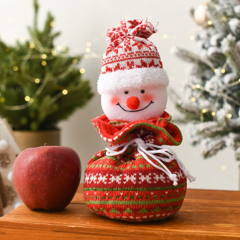 Christmas Apple Gift Bag – Festive Drawstring Pouch