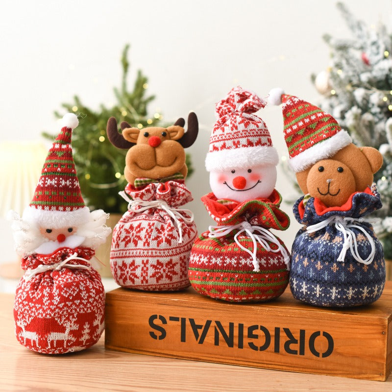 Christmas Apple Gift Bag – Festive Drawstring Pouch