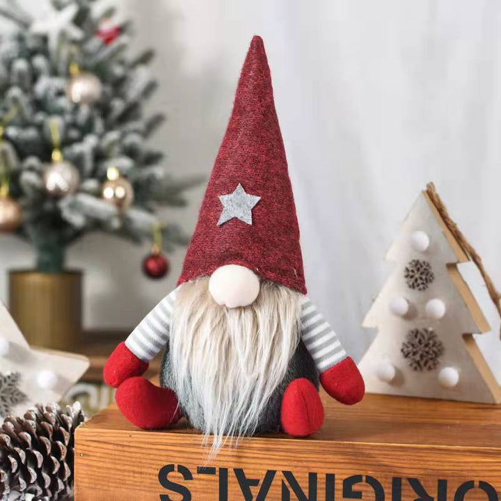 Christmas Faceless Gnome Doll for Cozy Tabletop Decor