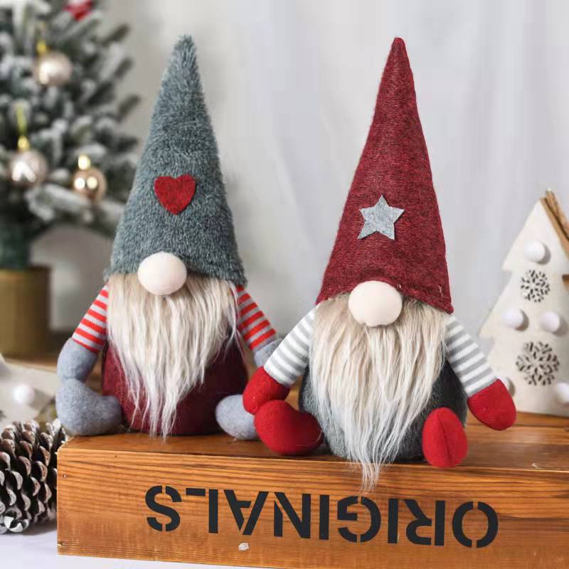 Christmas Faceless Gnome Doll for Cozy Tabletop Decor