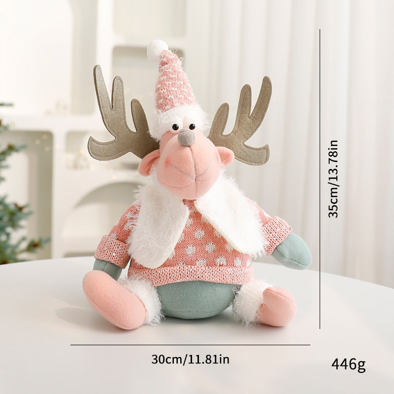 Christmas Faceless Doll Set for Cozy Tabletop Decor