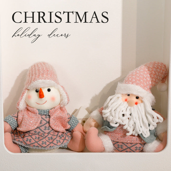 Christmas Faceless Doll Set for Cozy Tabletop Decor