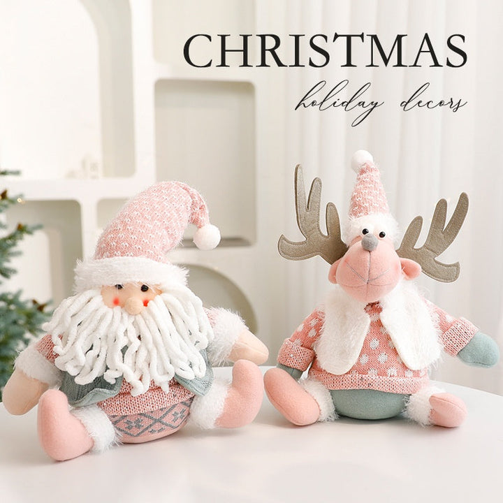 Christmas Faceless Doll Set for Cozy Tabletop Decor