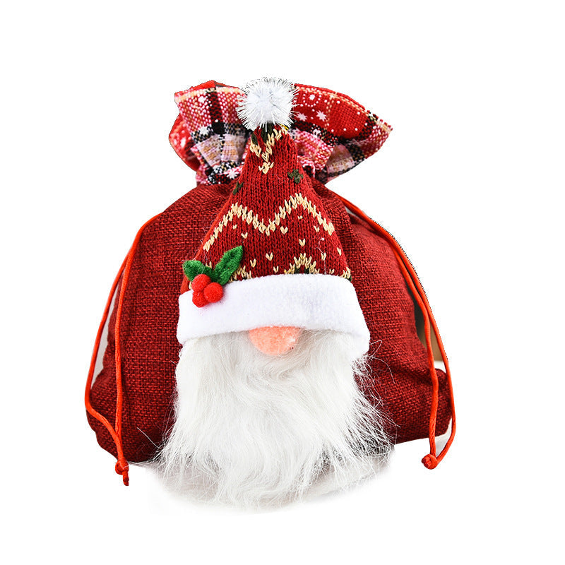 Christmas Santa Gnome Gift Bag For Festive Treats