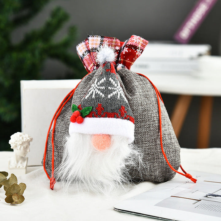 Christmas Santa Gnome Gift Bag For Festive Treats