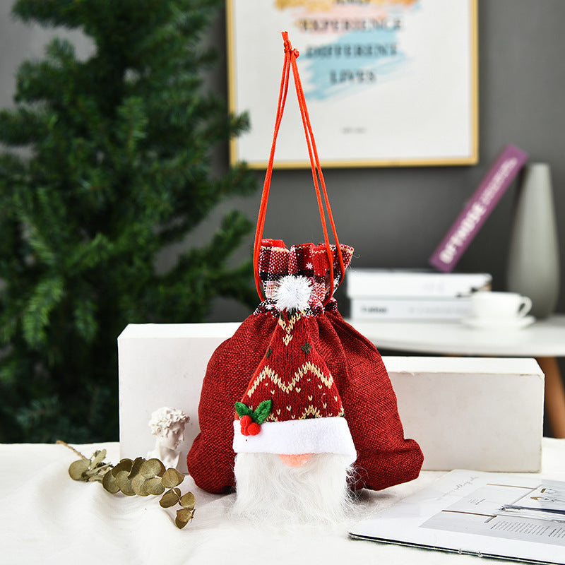 Christmas Santa Gnome Gift Bag For Festive Treats