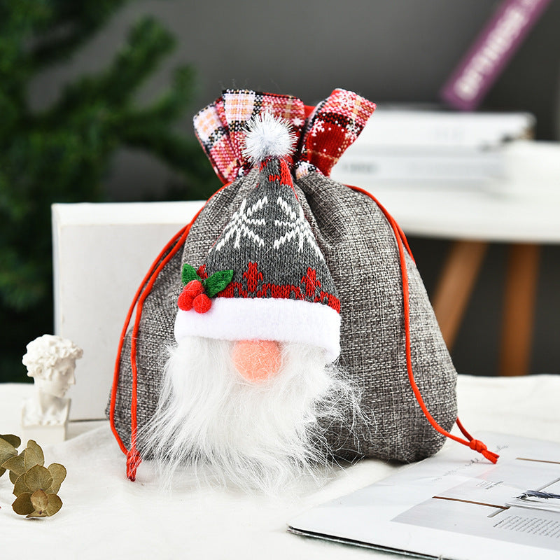 Christmas Santa Gnome Gift Bag For Festive Treats