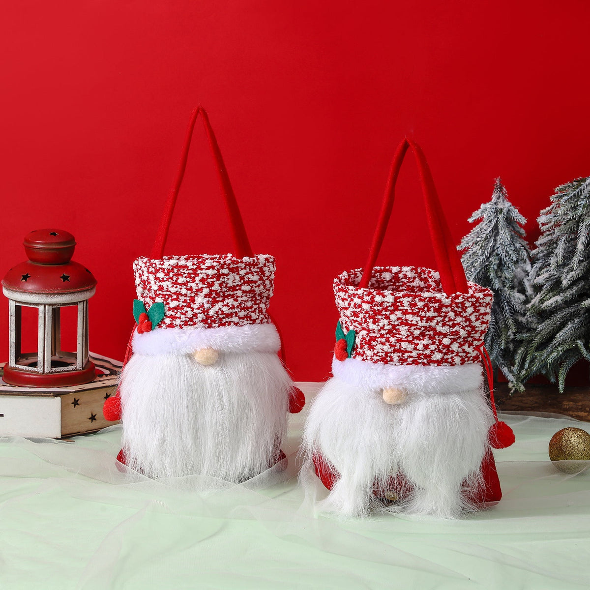 Christmas Santa Gift Bag & Holiday Tree Decoration