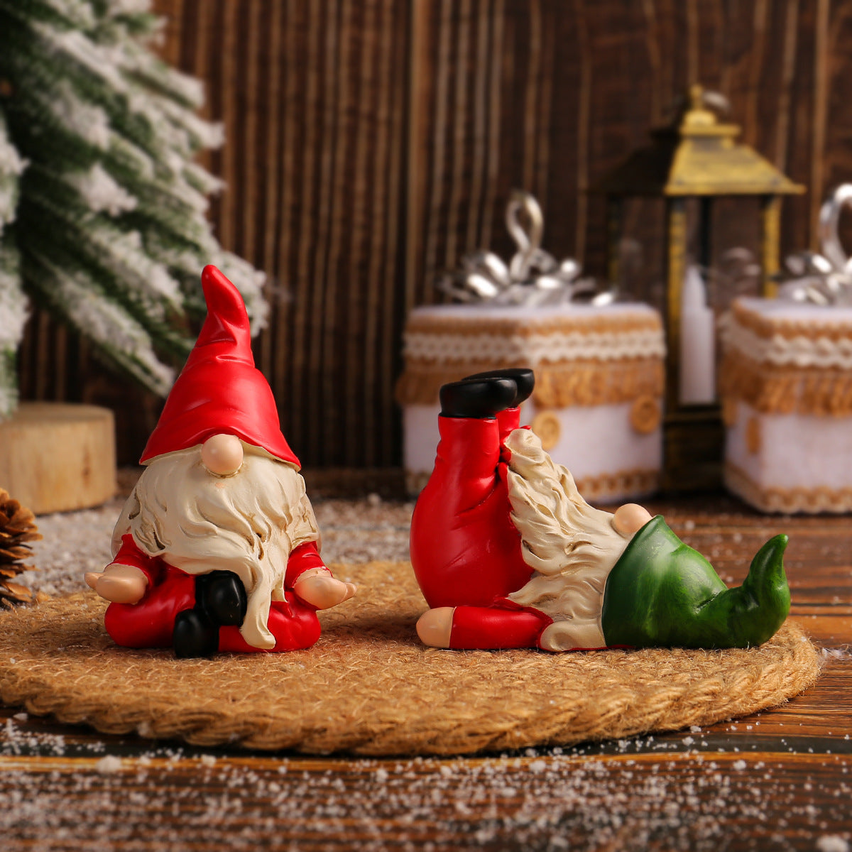 Christmas Gnome Figurines for Whimsical Home Decor
