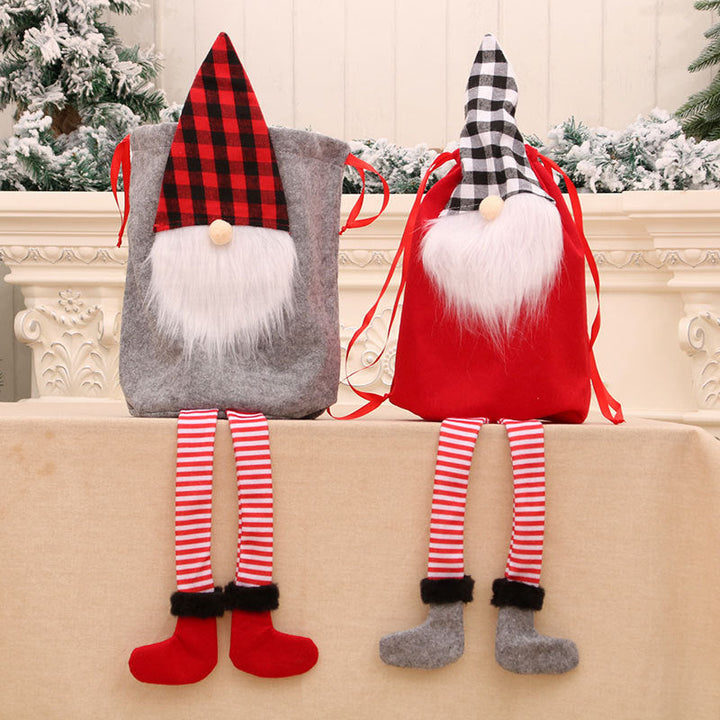 Christmas Santa Gift Bag for Reusable Holiday Decor