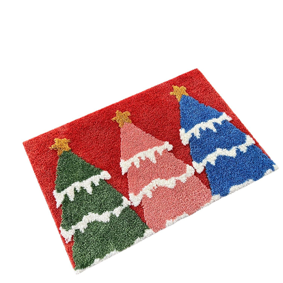 Christmas Faux Wool Rug for Absorbent Festive Floors