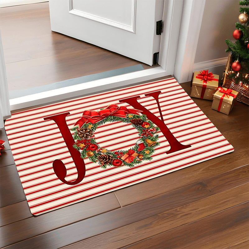 Christmas Faux Wool Rug for Absorbent Festive Floors
