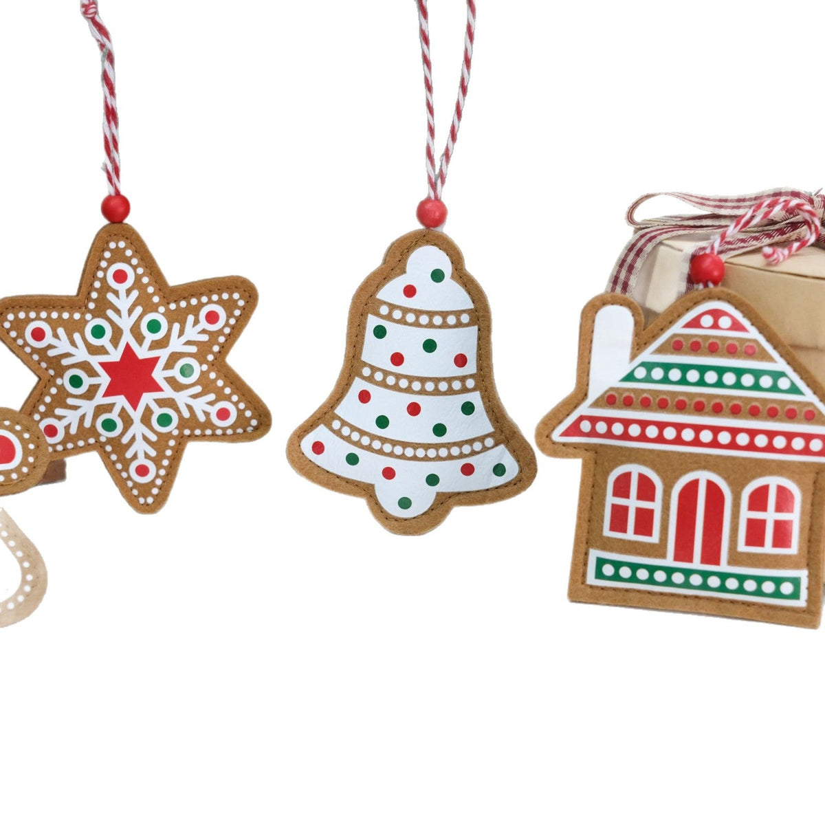 Christmas Felt Ornaments for a Cozy Gingerbread Tree