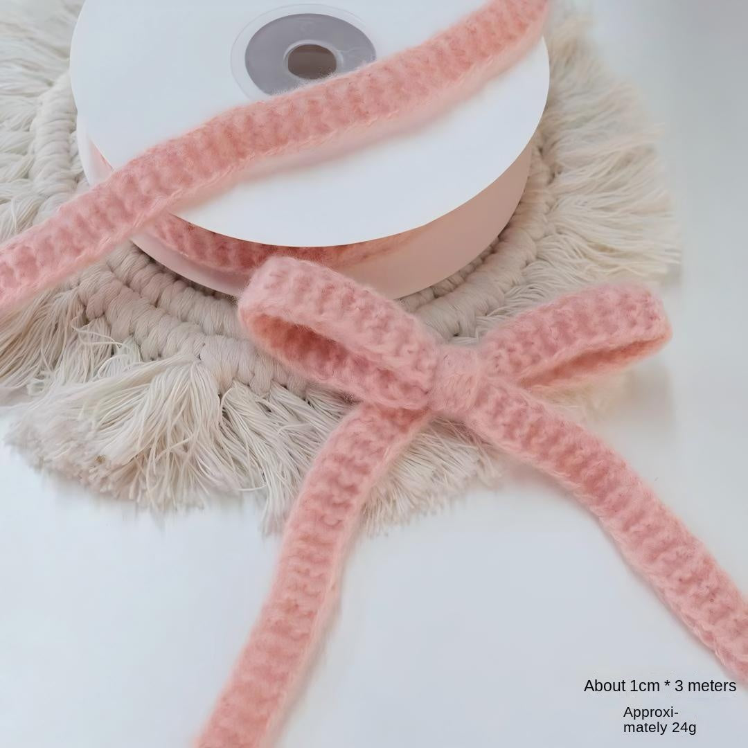 Knitted Yarn Ribbon for Cozy Christmas Gift Wrapping