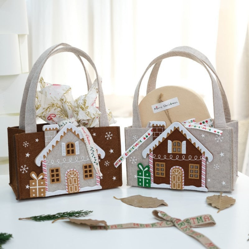 Christmas Felt Gift Bag for Festive Treats & Gifts
