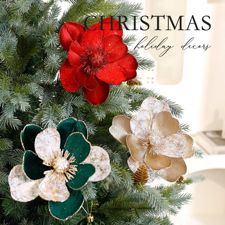 Artificial Christmas Flowers for Sparkling Holiday Decor