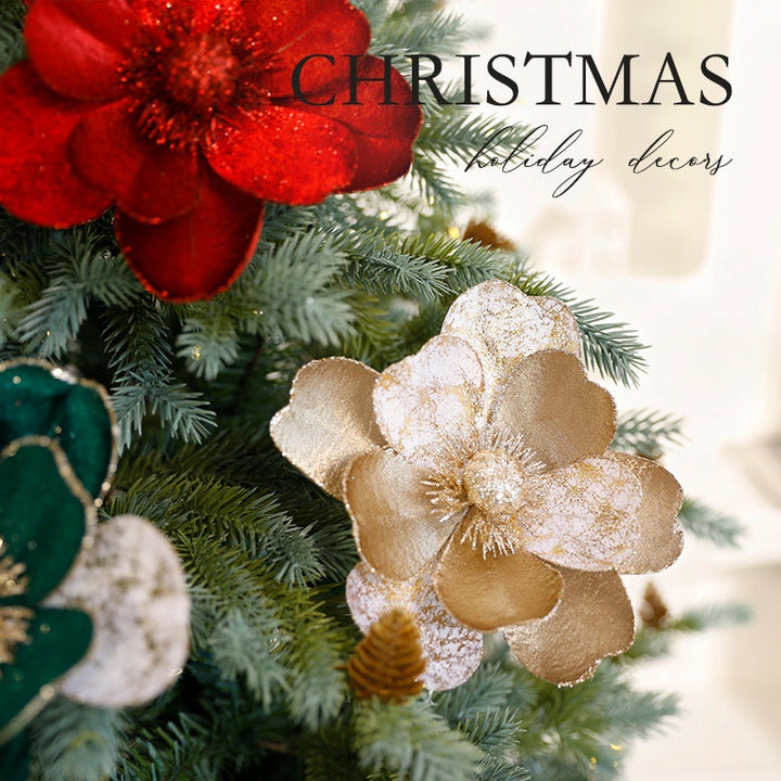 Artificial Christmas Flowers for Sparkling Holiday Decor