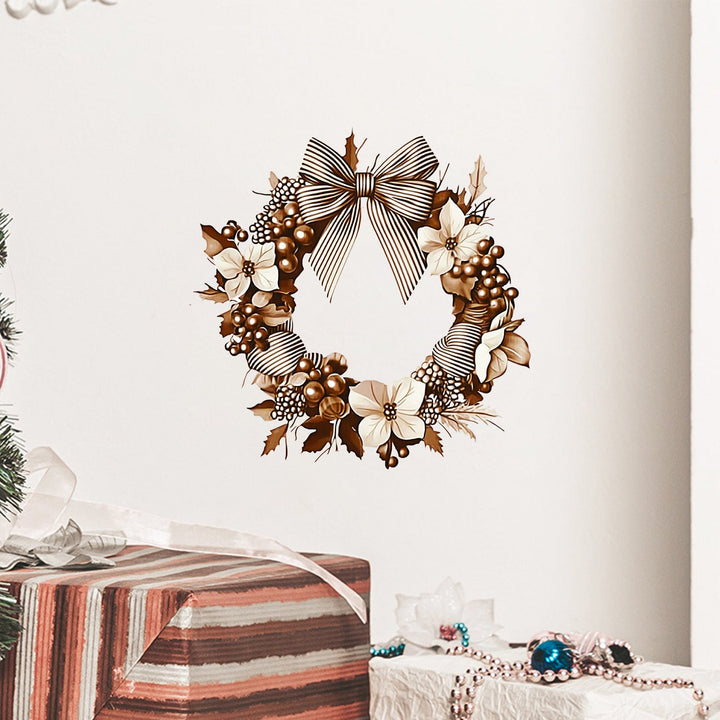 Christmas Wreath Wall Sticker for Elegant Holiday Decor