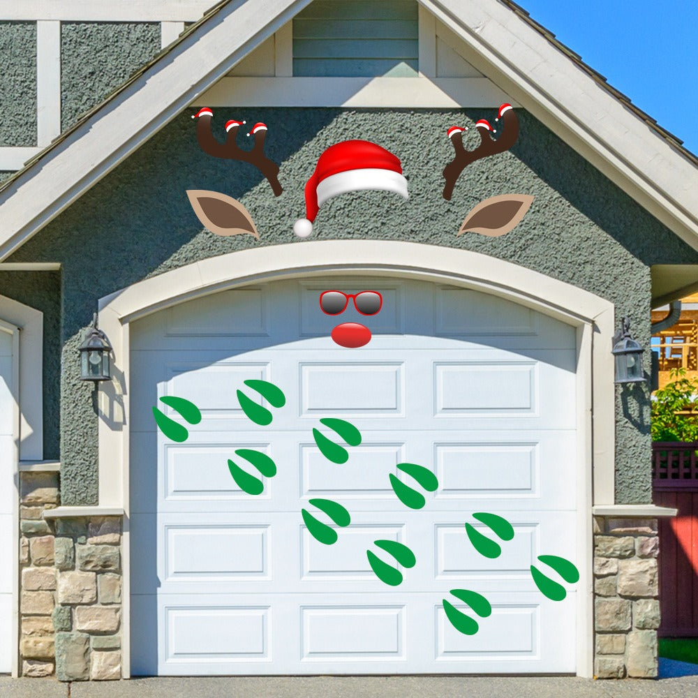 Christmas Garage Door Stickers Holiday Decor Display