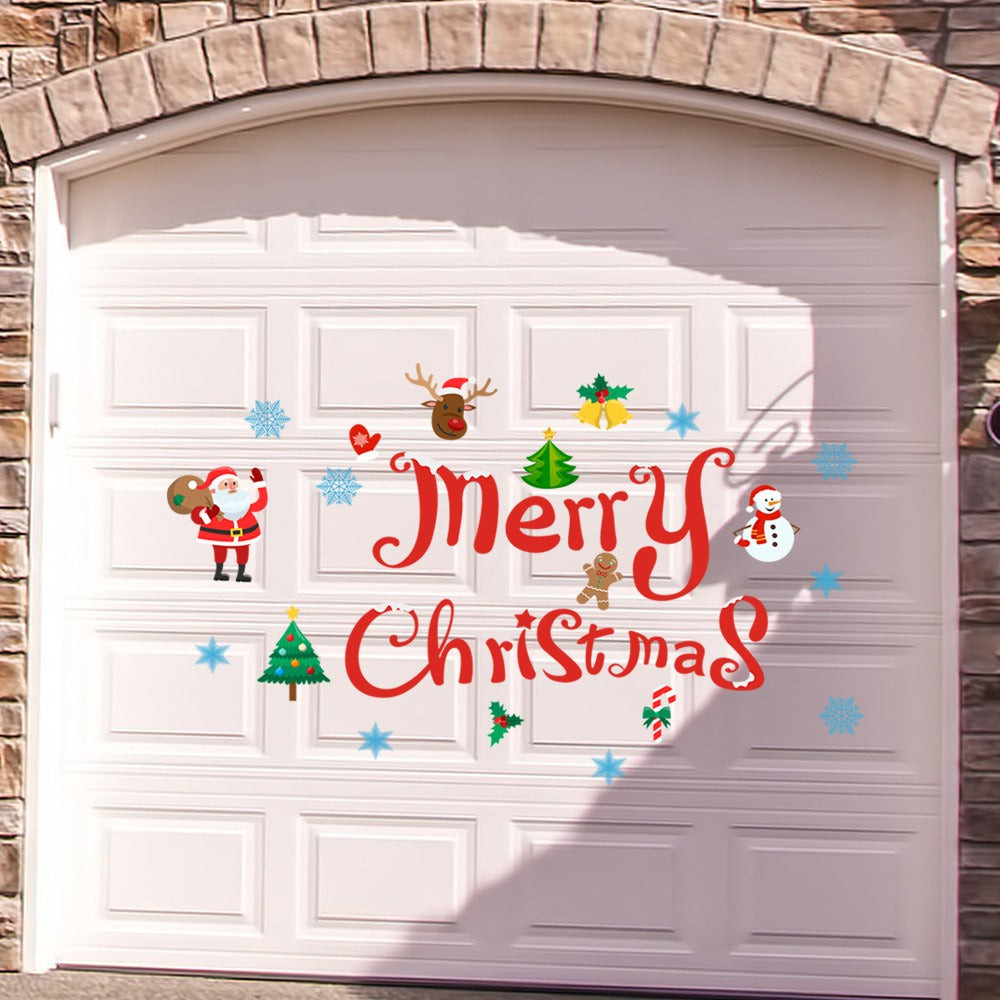 Christmas Garage Door Stickers Holiday Decor Display