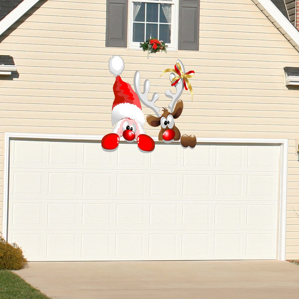 Christmas Garage Door Stickers Holiday Decor Display