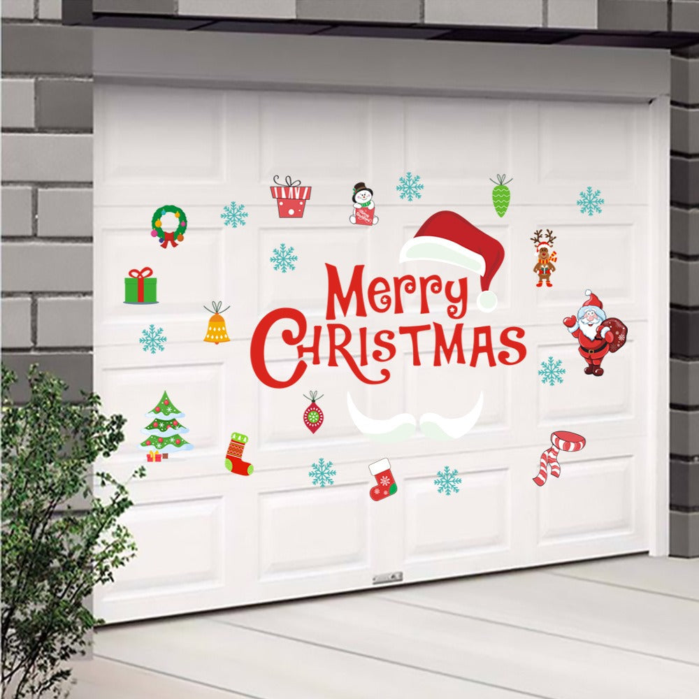 Christmas Garage Door Stickers Holiday Decor Display