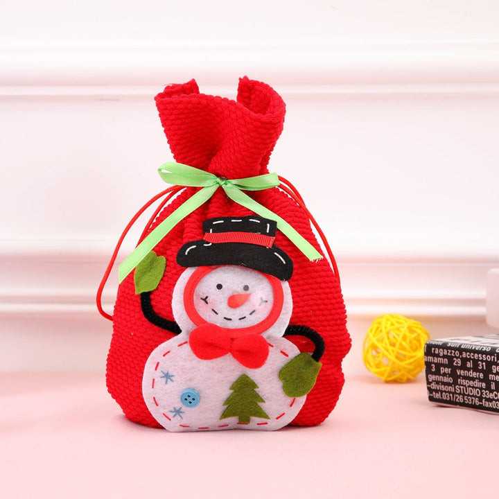 Christmas Gift Bag with 3D Snowman for Small Gifts