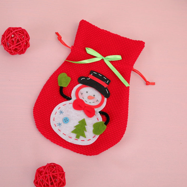 Christmas Gift Bag with 3D Snowman for Small Gifts