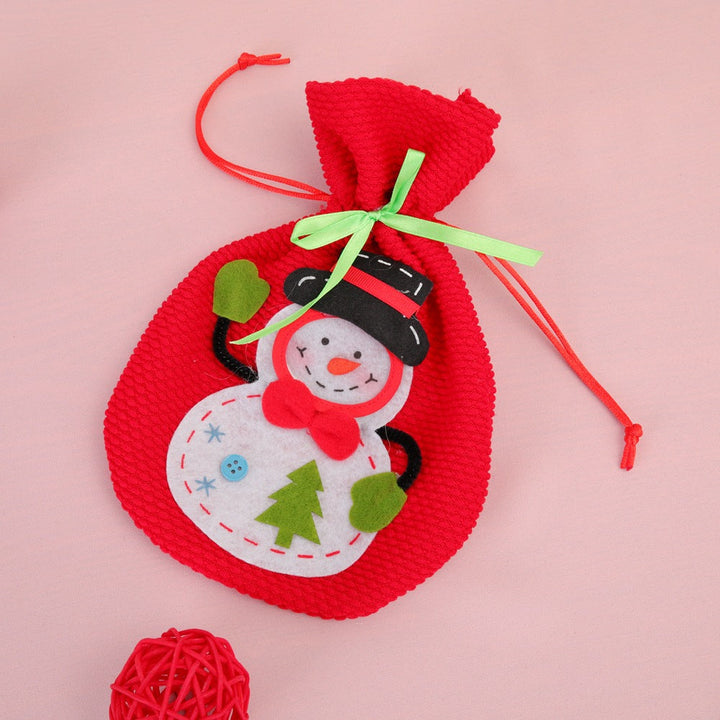 Christmas Gift Bag with 3D Snowman for Small Gifts