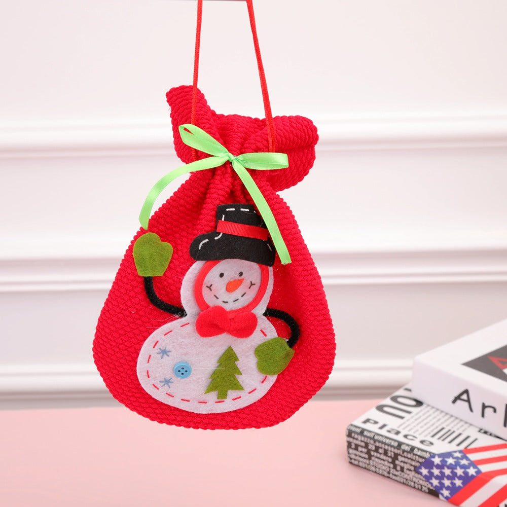 Christmas Gift Bag with 3D Snowman for Small Gifts
