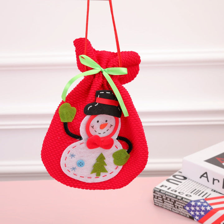 Christmas Gift Bag with 3D Snowman for Small Gifts