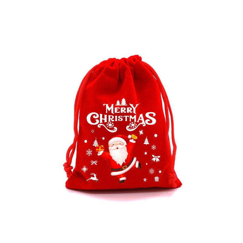 Christmas Gift Bags Reusable Velvet Drawstring Pouches