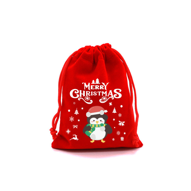 Christmas Gift Bags Reusable Velvet Drawstring Pouches