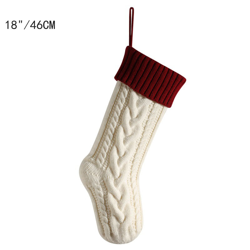 Cable-Knit Christmas Stocking for Cozy Gift Displays