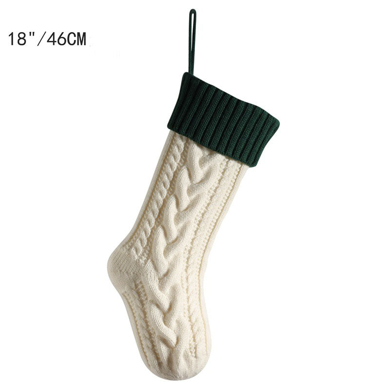 Cable-Knit Christmas Stocking for Cozy Gift Displays