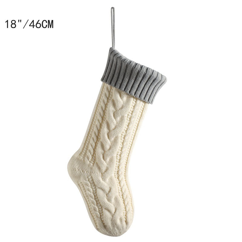 Cable-Knit Christmas Stocking for Cozy Gift Displays