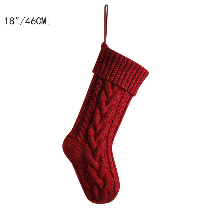 Cable-Knit Christmas Stocking for Cozy Gift Displays