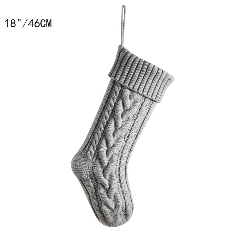 Cable-Knit Christmas Stocking for Cozy Gift Displays