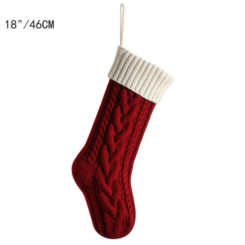 Cable-Knit Christmas Stocking for Cozy Gift Displays