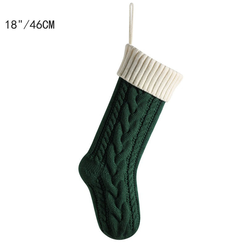 Cable-Knit Christmas Stocking for Cozy Gift Displays