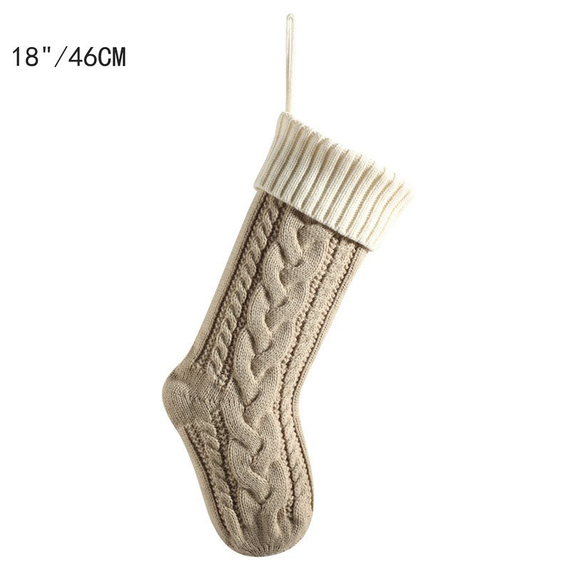 Cable-Knit Christmas Stocking for Cozy Gift Displays